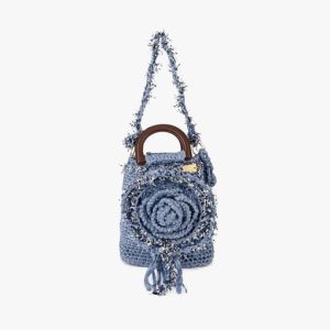 Blue Whirl inezita Crochet Bag